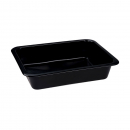 Mehrweg-Menüschale PP  Lunch ungeteilt schwarz 227x178x49 mm 1270 ml (400 Stk.)